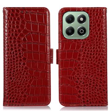 Honor X6b Crocodile Series Wallet Leren Hoesje met RFID