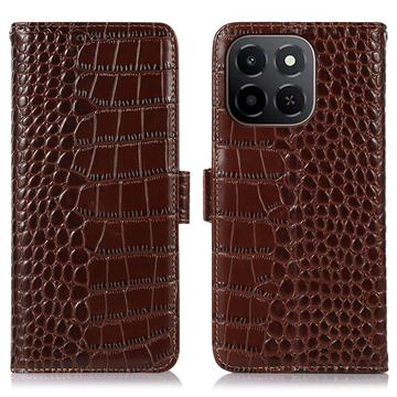 Honor X6c Crocodile Series Wallet Leren Hoesje met RFID