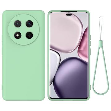 Honor X60 Pro/X9c/Magic7 Lite Vloeibare siliconen hoesje met polsbandje - Groen