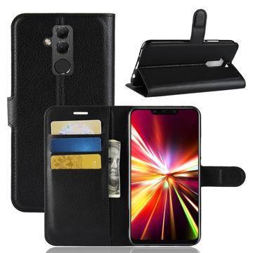 Huawei Mate 20 Lite Wallet Case met Magnetische Sluiting - Zwart