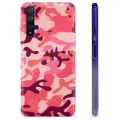 Huawei Nova 5T TPU Case - Roze Camouflage