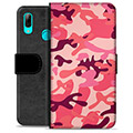 Huawei P Smart (2019) Premium Wallet Case - Roze Camouflage