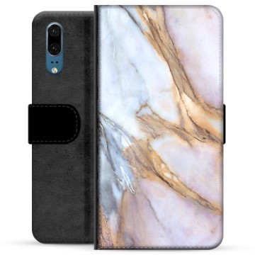 Huawei P20 Premium Wallet Case - Elegant Marmer