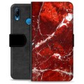 Huawei P30 Lite Premium Wallet Case - Rood Marmer