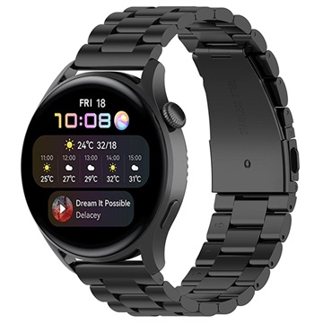 Huawei Watch 3/3 Pro roestvrijstalen band - zwart