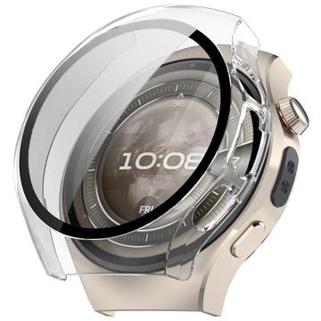 Huawei Watch 5 Plastic Hoesje met Glazen Screenprotector - 46mm - Doorzichtig