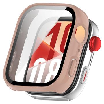 Huawei Watch Fit 4 Plastic Hoesje met Glazen Screenprotector - Roze