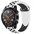 Huawei Watch GT siliconen sportband - wit / zwart