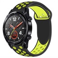 Huawei Watch GT siliconen sportband - geel / zwart