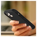 Hybride hoesje voor iPhone 12 Pro Max met verborgen spiegel en kaartsleuf - Zwart