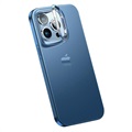 iPhone 14 Pro Max Hybride Hoesje met Verborgen Standaard - Blauw