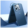 iPhone 14 Pro Max Hybride Hoesje met Verborgen Standaard - Blauw