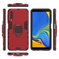 Samsung Galaxy A7 (2018) Hybride Hoesje met Ringhouder - Rood