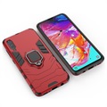 Samsung Galaxy A70 Hybrid Case met Ringhouder - Rood