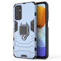 Samsung Galaxy M23/F23 Hybrid Case met Ringhouder - Blauw