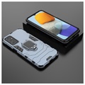 Samsung Galaxy M23/F23 Hybrid Case met Ringhouder - Blauw