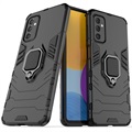 Samsung Galaxy M52 5G Hybrid Case met Ringhouder - Zwart