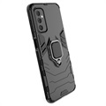 Samsung Galaxy M52 5G Hybrid Case met Ringhouder - Zwart