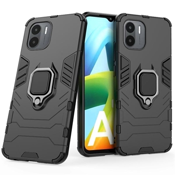 Realme GT Neo2 Hybrid Case met Ringhouder - Zwart