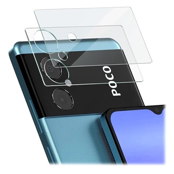 Imak 2-in-1 HD Xiaomi Poco M4 5G cameralens beschermer van gehard glas