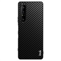 Imak LX-5 Sony Xperia 1 III Hybrid Case - Koolstofvezel - Zwart