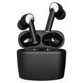 J8 actieve ruisonderdrukking TWS oortelefoon met oplaadetui - zwart