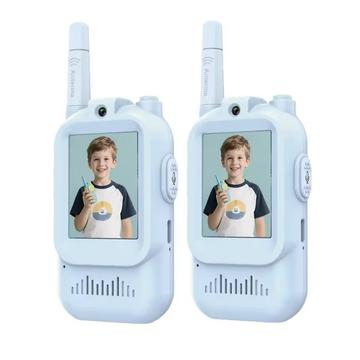 JK200 Kinder Video Walkie-Talkie met Camera - 2 stuks. - Blauw