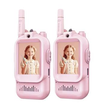 JK200 Kinder Video Walkie-Talkie met Camera - 2 stuks. - Roze