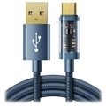 Joyroom USB-A/USB-C snellaaddatakabel - 1,2 m - blauw