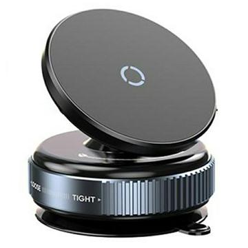 K009 Compacte Magnetische Auto Telefoonhouder voor Dashboard & Voorruit - Zwart