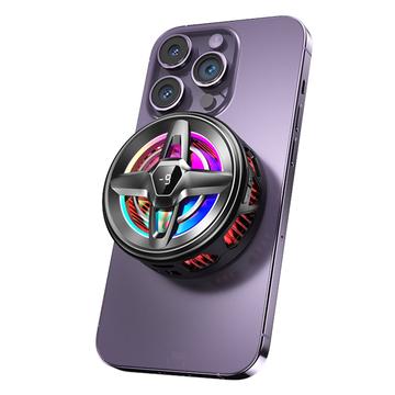 K25 Magnetische Telefoonkoeler met Digitaal Display - Zwart