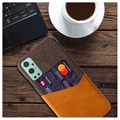 KSQ OnePlus 9 Pro Hoesje met Kaartvak - Koffie