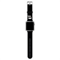 Karl Lagerfeld Ikonik Apple Watch 7/SE/6/5/4/3/2/1 Band - 45mm/44mm/42mm - Zwart
