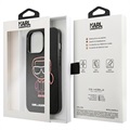 Karl Lagerfeld Ikonik Outline iPhone 13 Pro Hybride Hoesje - Zwart