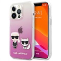 Karl Lagerfeld Karl & Choupette iPhone 13 Pro Hybrid Case - Roze