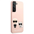 Karl Lagerfeld Karl & Choupette Samsung Galaxy S22+ 5G siliconen hoesje - roze