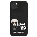 Karl Lagerfeld Karl & Choupette iPhone 13 siliconen hoesje - zwart