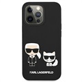 Karl Lagerfeld Karl & Choupette iPhone 13 Pro siliconen hoesje - zwart