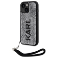 iPhone 14 Karl Lagerfeld Reversible Sequins Hoesje - Zwart / Zilver