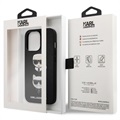 Karl Lagerfeld Saffiano K&C Heads iPhone 13 Pro Max Hoesje - Zwart