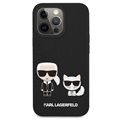 Karl Lagerfeld Karl & Choupette iPhone 13 Pro Max siliconen hoesje - zwart