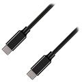 Ksix Dubbele USB-C Ultrasnelle Oplaadkabel 100W - 1m - Zwart