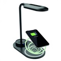 Ksix Energy LED-bureaulamp met snelle draadloze oplader - zwart