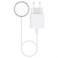 Ksix MagCharge Oplaadset voor iPhone 12 - 15W/20W - Wit