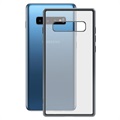 Ksix Metal Flex Samsung Galaxy S10+ TPU Hoesje - Grijs / Transparant