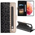 Kantpatroon Samsung Galaxy S22 Ultra 5G Wallet Case - Zwart