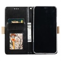 Portemonneehoesje met kantpatroon voor iPhone 11 Pro - Zwart