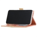 Portemonneehoesje voor iPhone 11 met kantpatroon - Rose Gold
