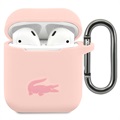 Lacoste AirPods / AirPods 2 vloeibare siliconen hoes - roze