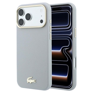 iPhone 18 Pro Max Lacoste Champs Élysées hoesje - MagSafe compatibel - Lichtgrijs